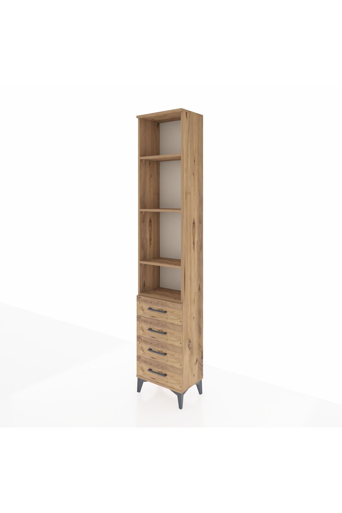Arges Dolap 4 Raflı 4 Çekmeceli 44x30x221 - S28M030V9A