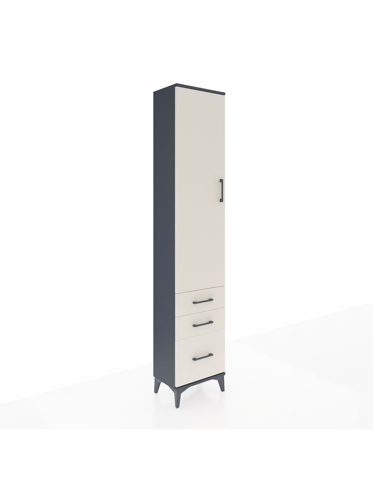 Arges Dolap 2 Raflı 3 Çekmeceli Tek Askılı 44x30x221 - S28M031V4A