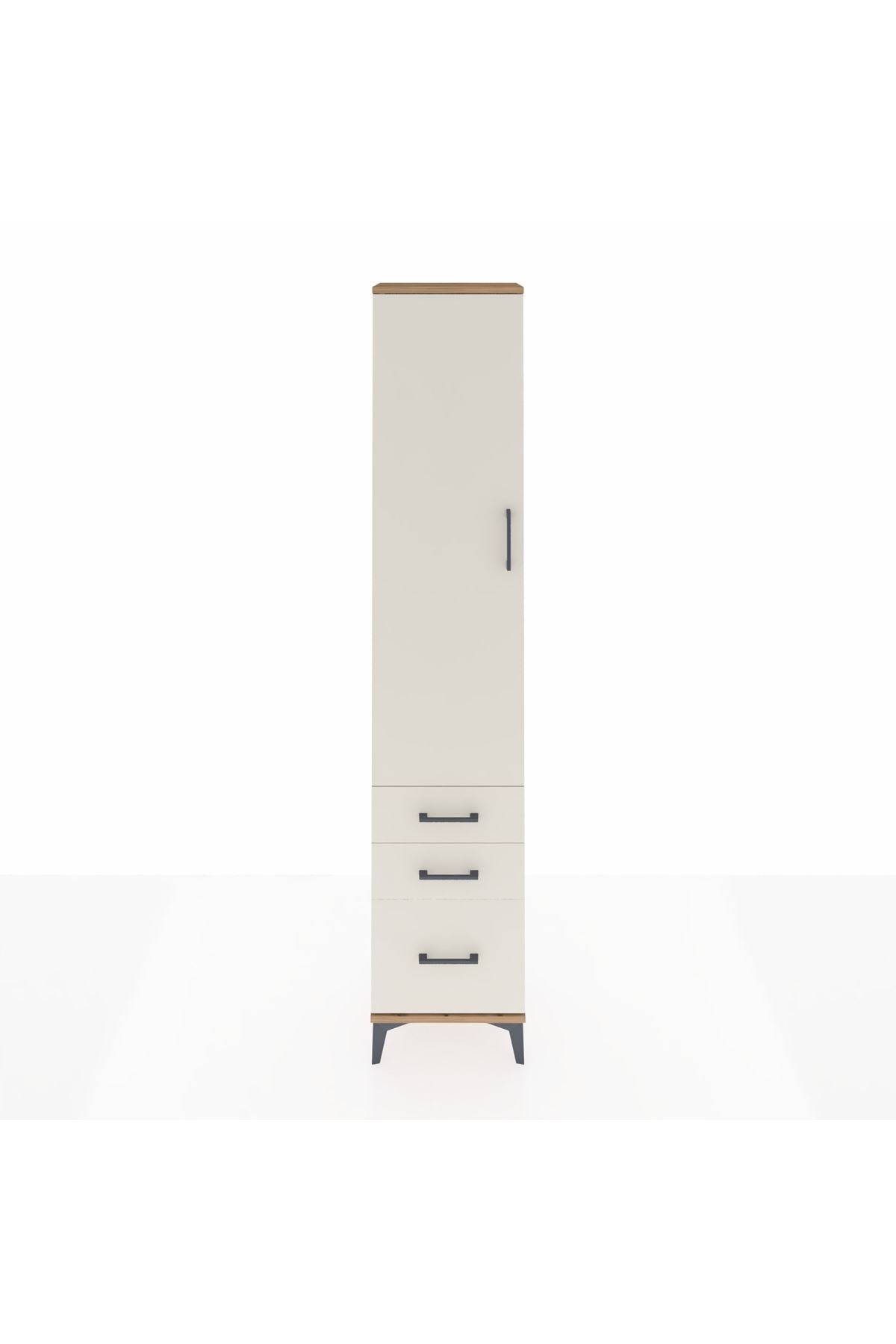Arges Dolap 2 Raflı 3 Çekmeceli Tek Askılı 44x30x221 - S28M031V7A