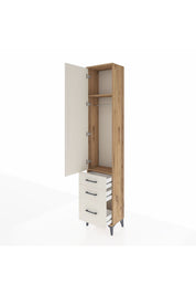 Arges Dolap 2 Raflı 3 Çekmeceli Tek Askılı 44x30x221 - S28M031V7A