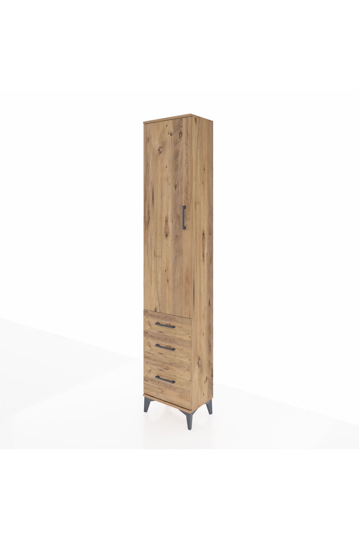 Arges Dolap 2 Raflı 3 Çekmeceli Tek Askılı 44x30x221 - S28M031V9A