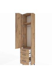 Arges Dolap 2 Raflı 3 Çekmeceli Tek Askılı 44x30x221 - S28M031V9A