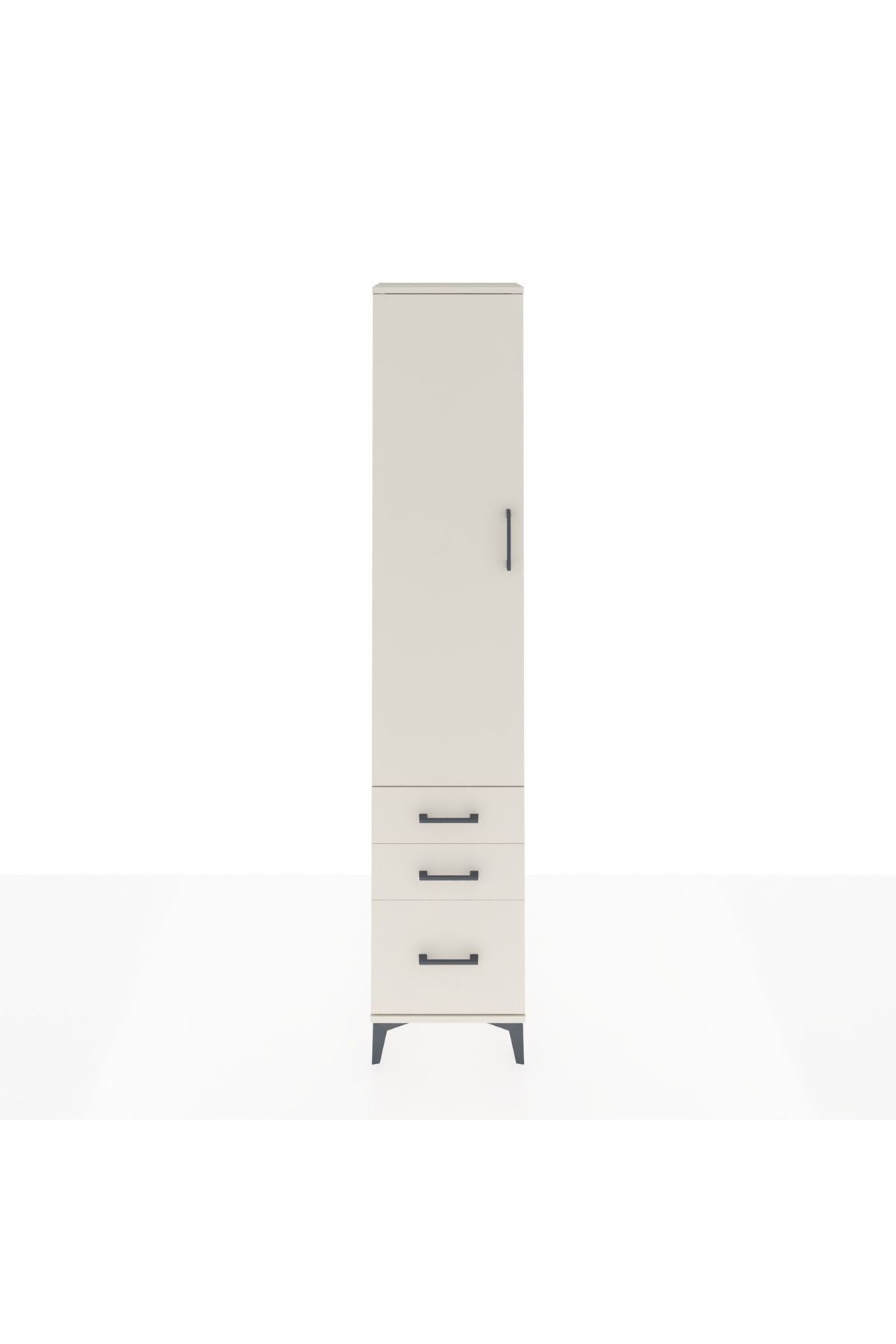 Arges Dolap 4 Raflı 3 Çekmeceli Tek Kapaklı 44x30x221 - S28M032V1A