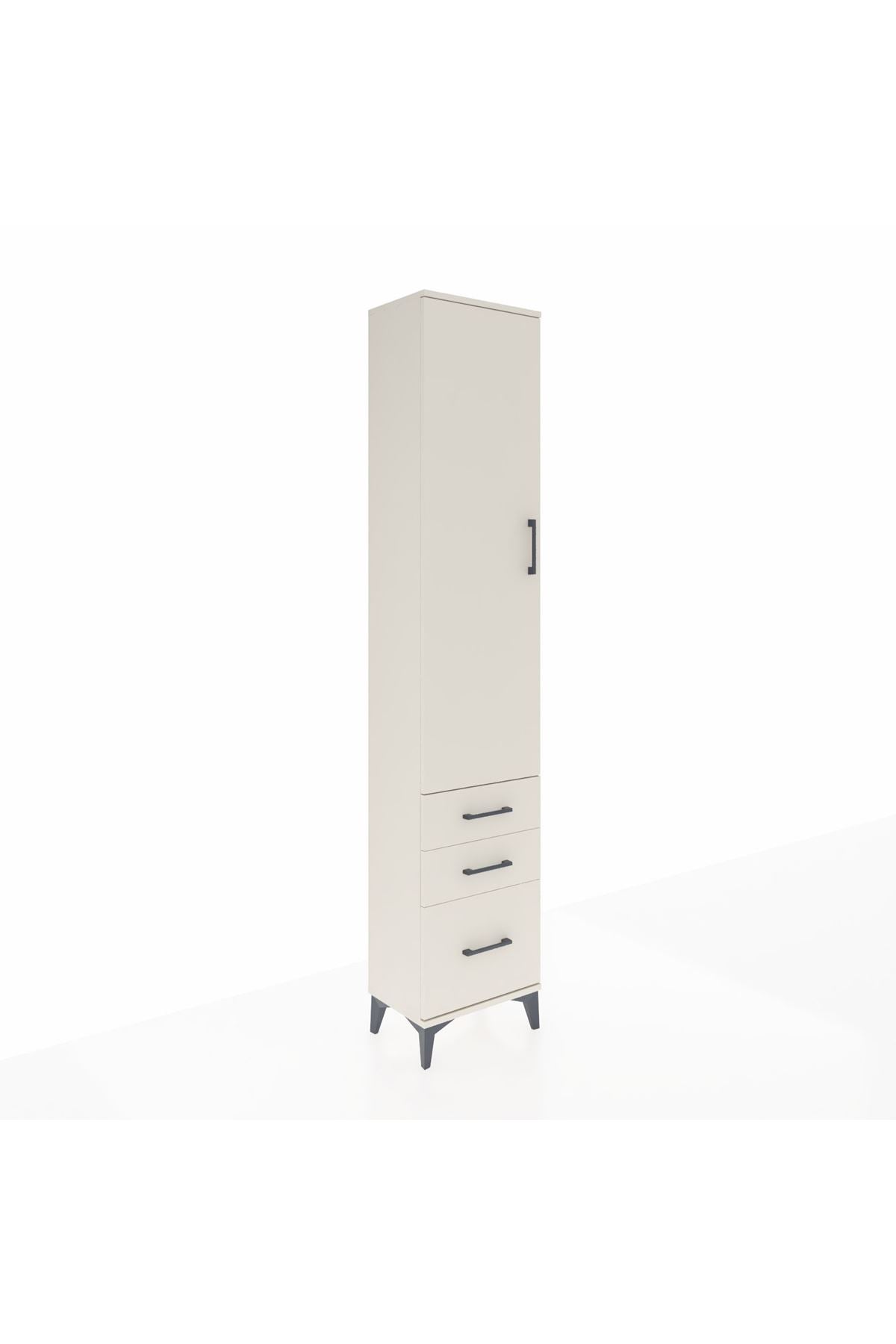 Arges Dolap 4 Raflı 3 Çekmeceli Tek Kapaklı 44x30x221 - S28M032V1A