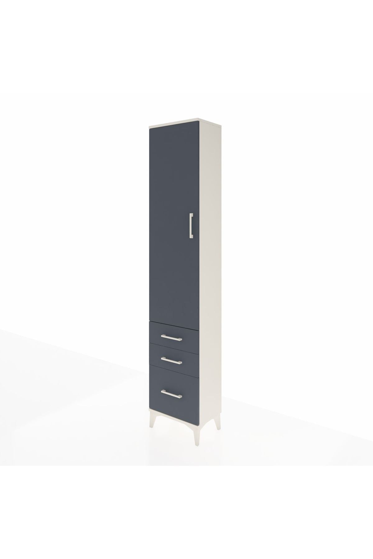 Arges Dolap 4 Raflı 3 Çekmeceli Tek Kapaklı 44x30x221 - S28M032V2A