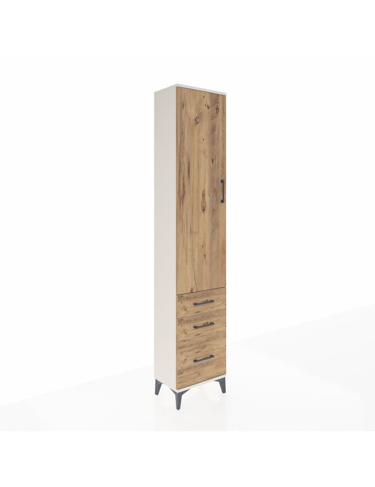 Arges Dolap 4 Raflı 3 Çekmeceli Tek Kapaklı 44x30x221 - S28M032V3A