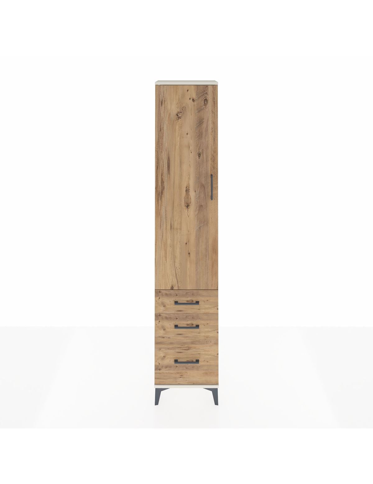 Arges Dolap 4 Raflı 3 Çekmeceli Tek Kapaklı 44x30x221 - S28M032V3A