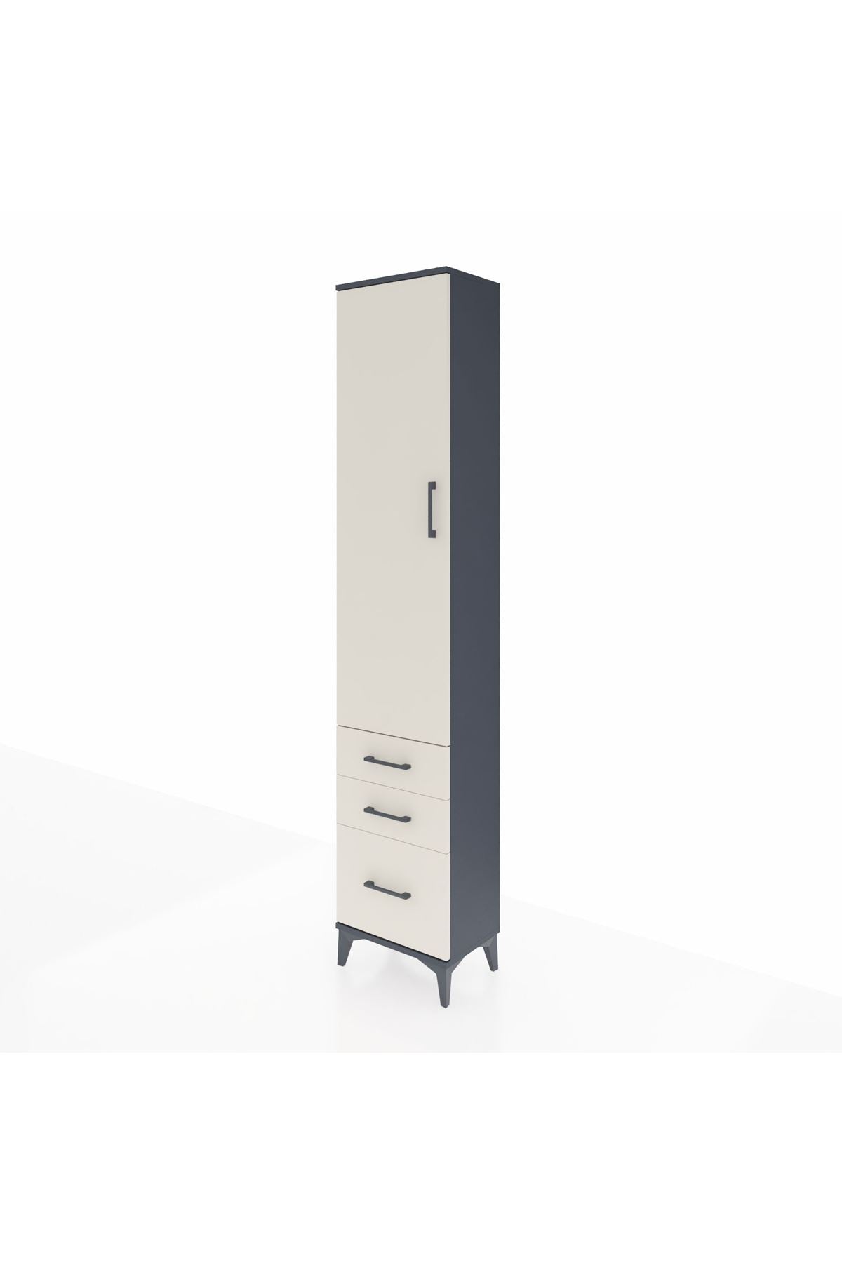 Arges Dolap 4 Raflı 3 Çekmeceli Tek Kapaklı 44x30x221 - S28M032V4A