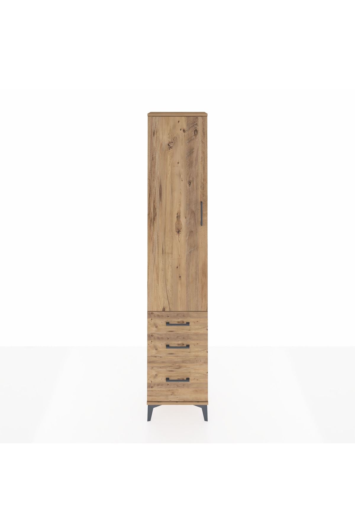 Arges Dolap 4 Raflı 3 Çekmeceli Tek Kapaklı 44x30x221 - S28M032V9A
