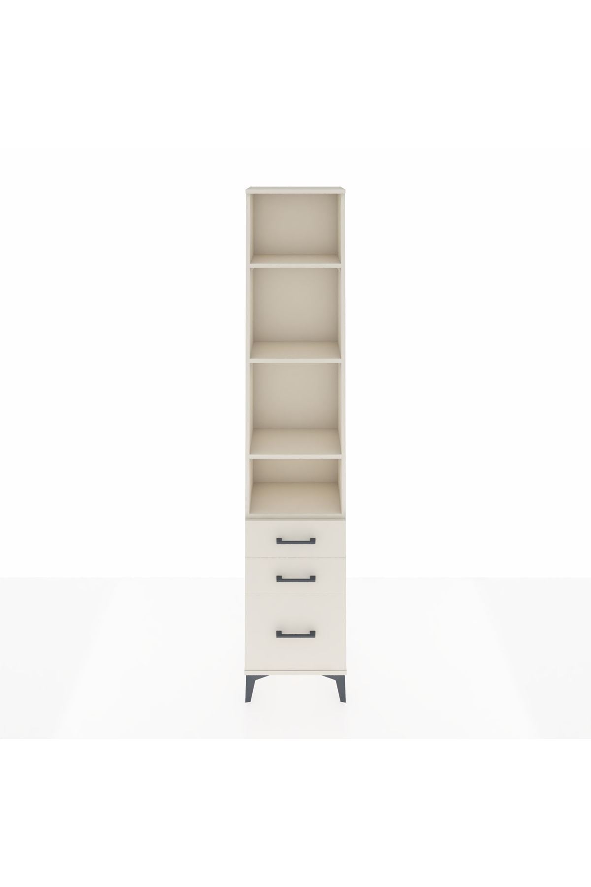Arges Dolap 4 Raflı 3 Çekmeceli 44x30x221 - S28M033V1A