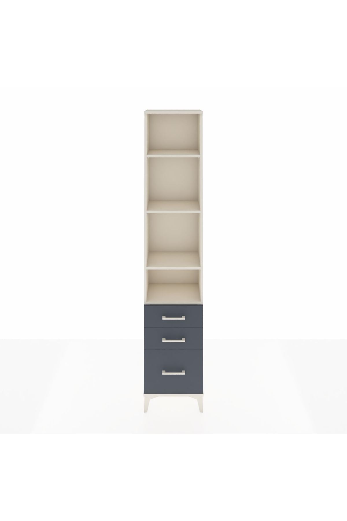 Arges Dolap 4 Raflı 3 Çekmeceli 44x30x221 - S28M033V2A