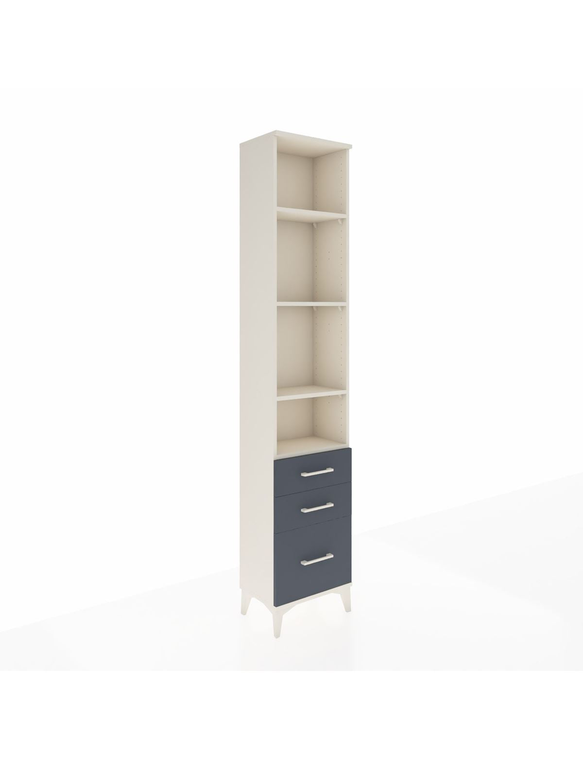 Arges Dolap 4 Raflı 3 Çekmeceli 44x30x221 - S28M033V2A