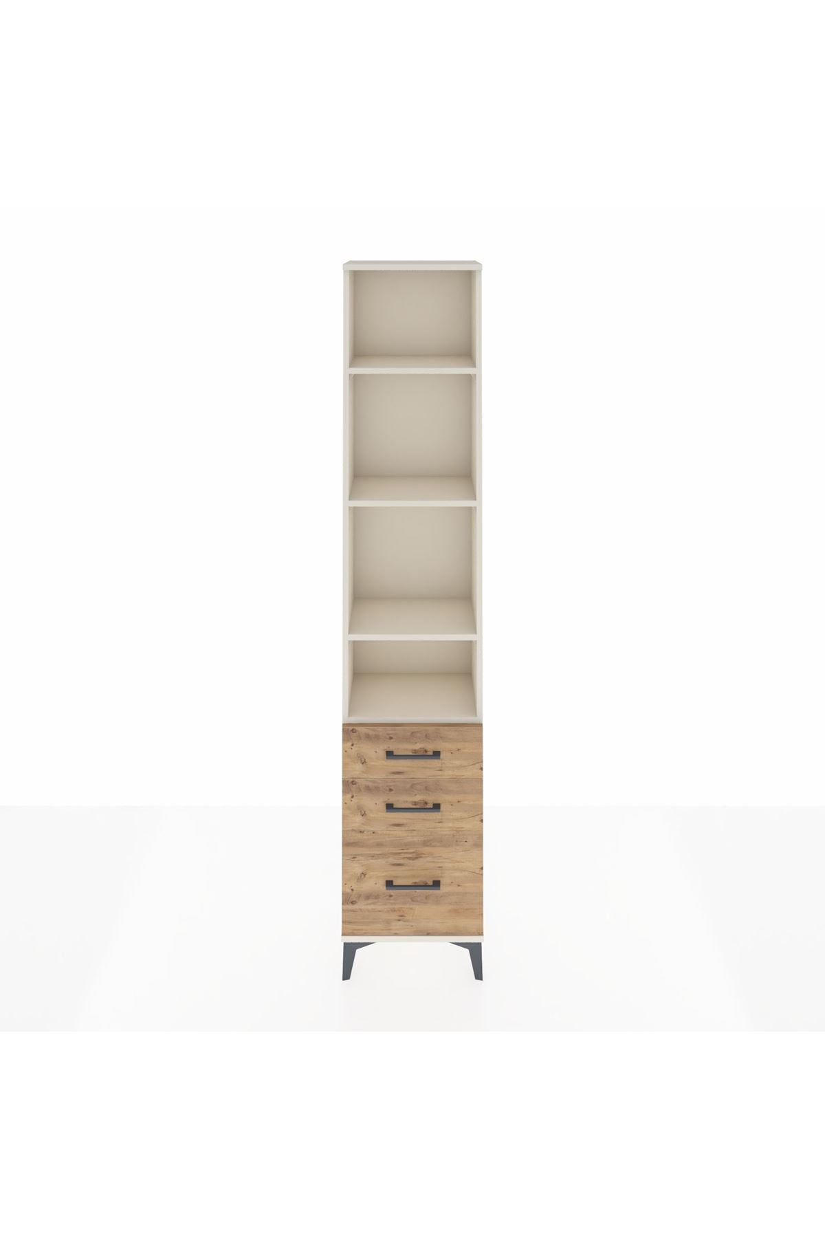 Arges Dolap 4 Raflı 3 Çekmeceli 44x30x221 - S28M033V3A