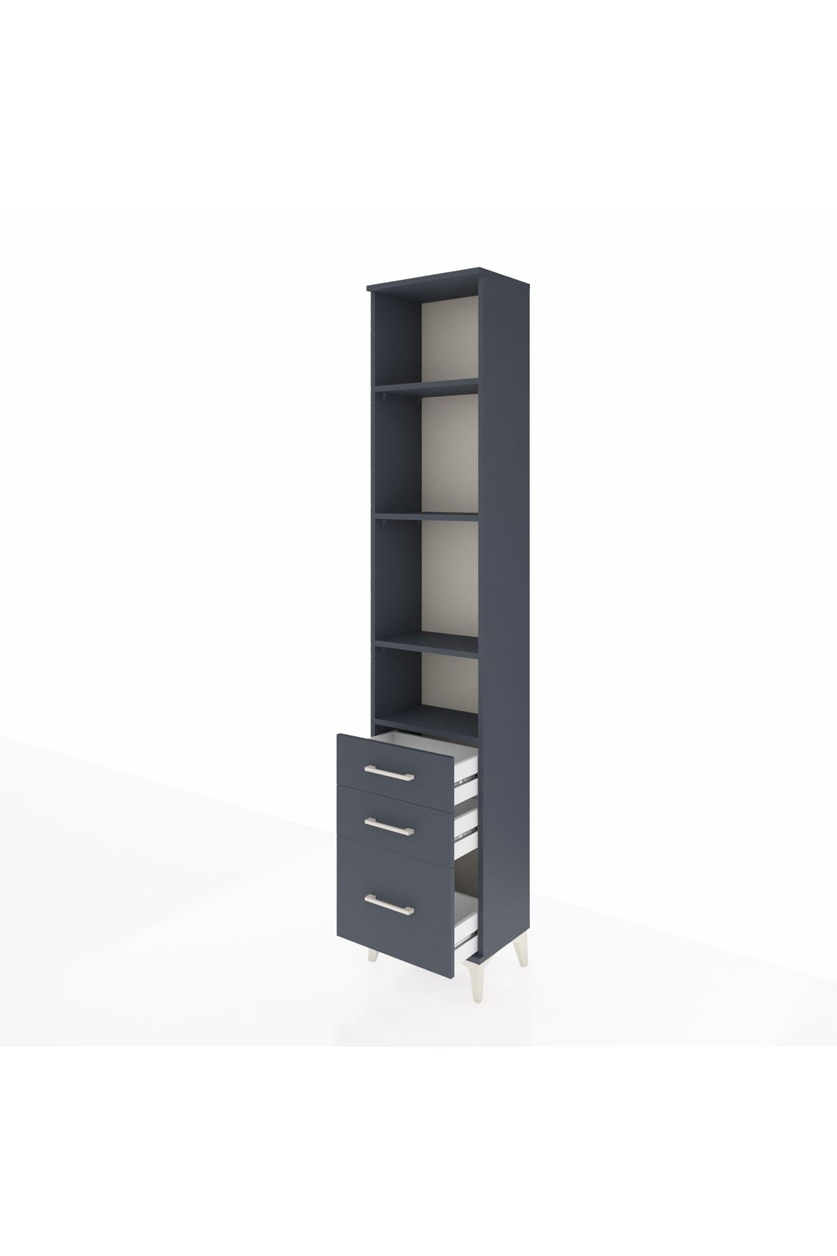 Arges Dolap 4 Raflı 3 Çekmeceli 44x30x221 - S28M033V5A