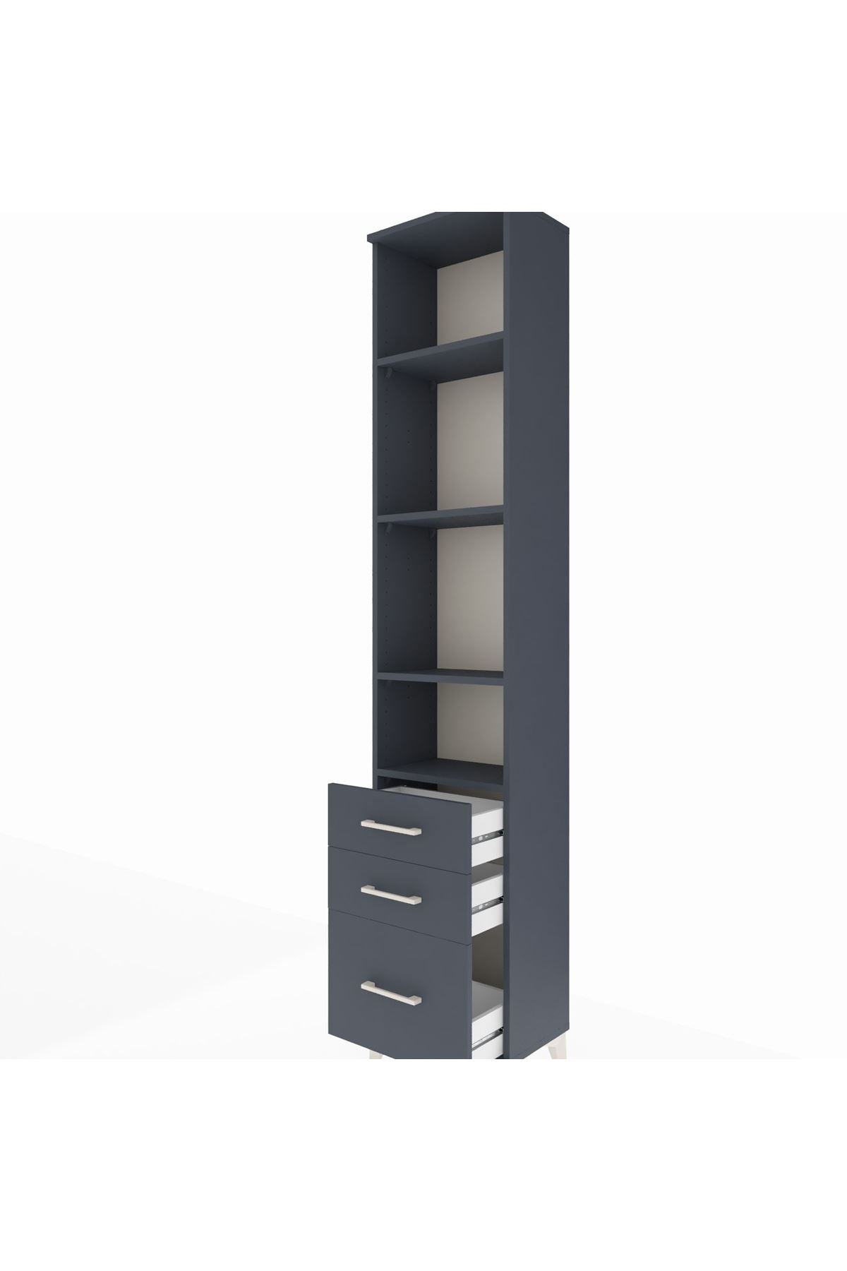 Arges Dolap 4 Raflı 3 Çekmeceli 44x30x221 - S28M033V5A