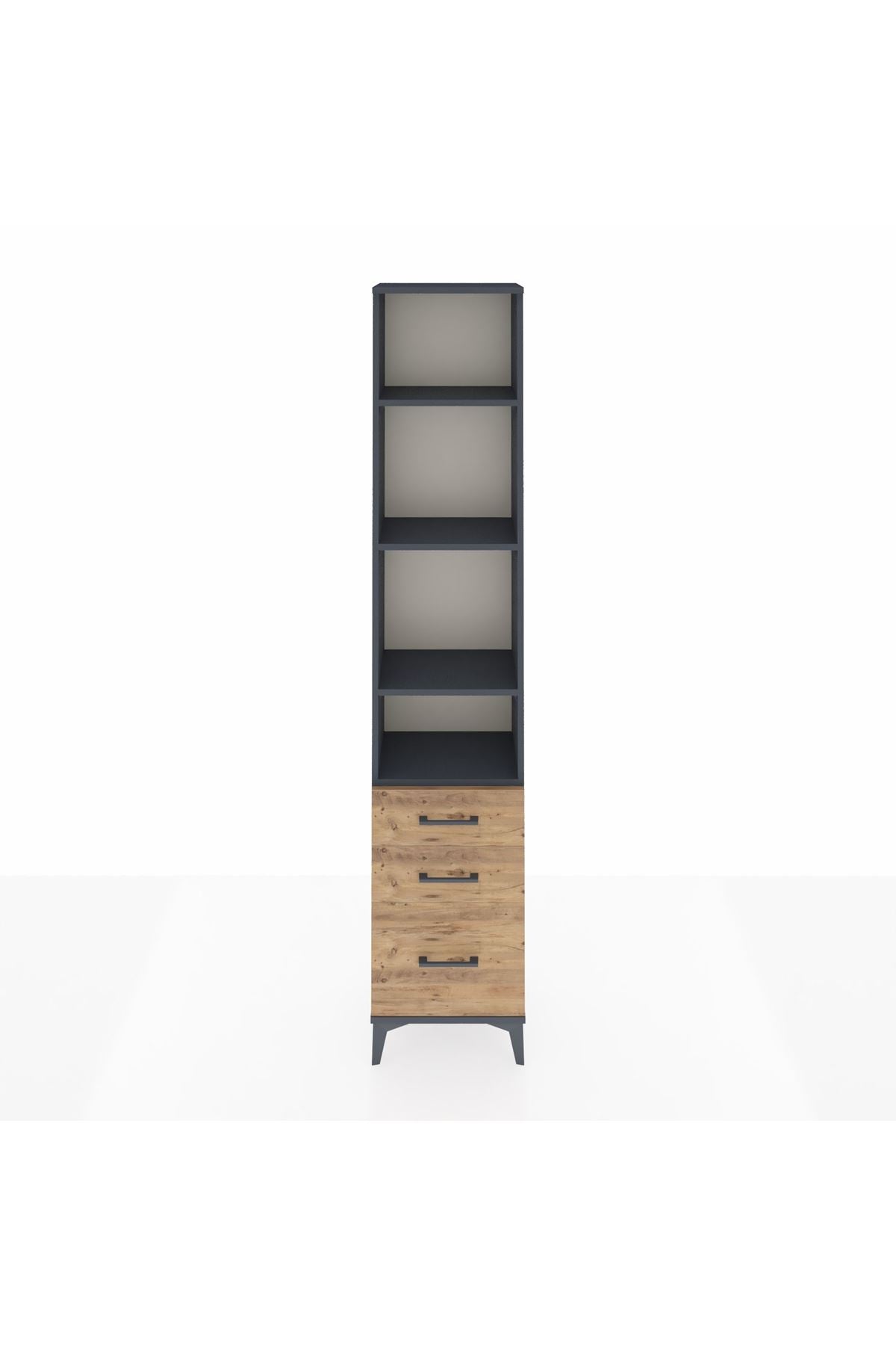 Arges Dolap 4 Raflı 3 Çekmeceli 44x30x221 - S28M033V6A