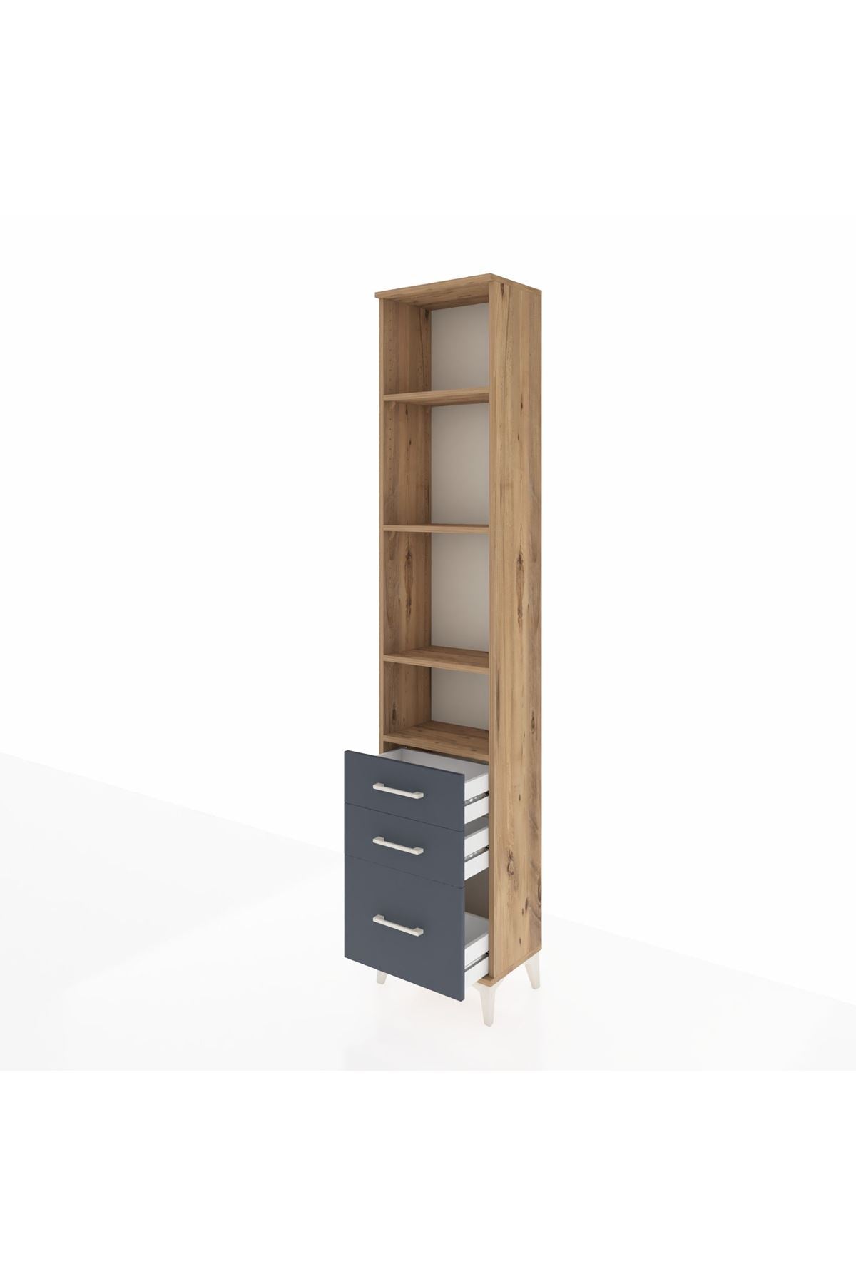 Arges Dolap 4 Raflı 3 Çekmeceli 44x30x221 - S28M033V8A
