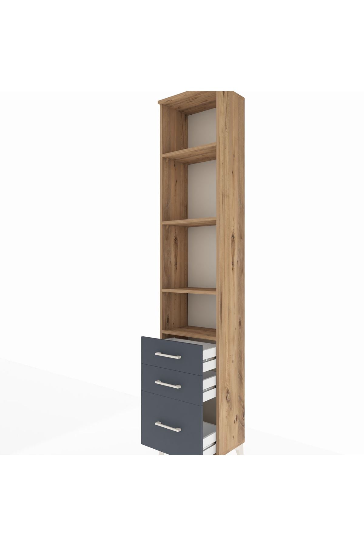 Arges Dolap 4 Raflı 3 Çekmeceli 44x30x221 - S28M033V8A