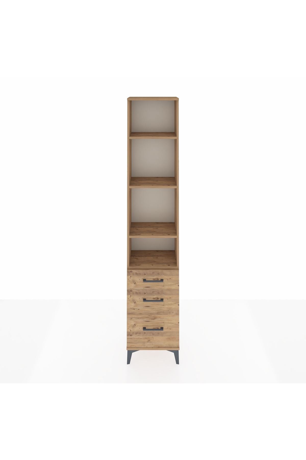 Arges Dolap 4 Raflı 3 Çekmeceli 44x30x221 - S28M033V9A
