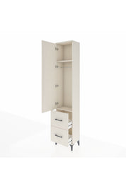 Arges Dolap 2 Raflı 2 Çekmeceli Tek Askılı 44x30x221 - S28M034V1A