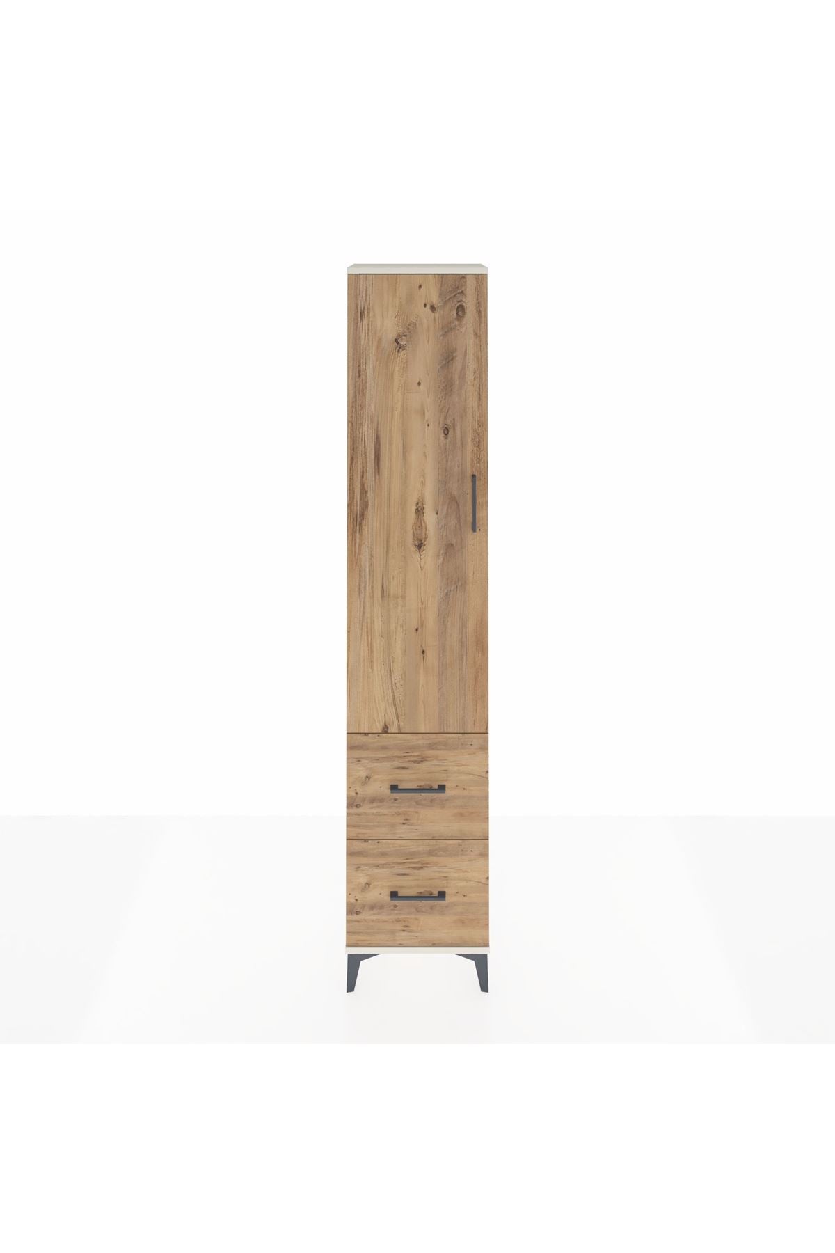Arges Dolap 2 Raflı 2 Çekmeceli Tek Askılı 44x30x221 - S28M034V3A