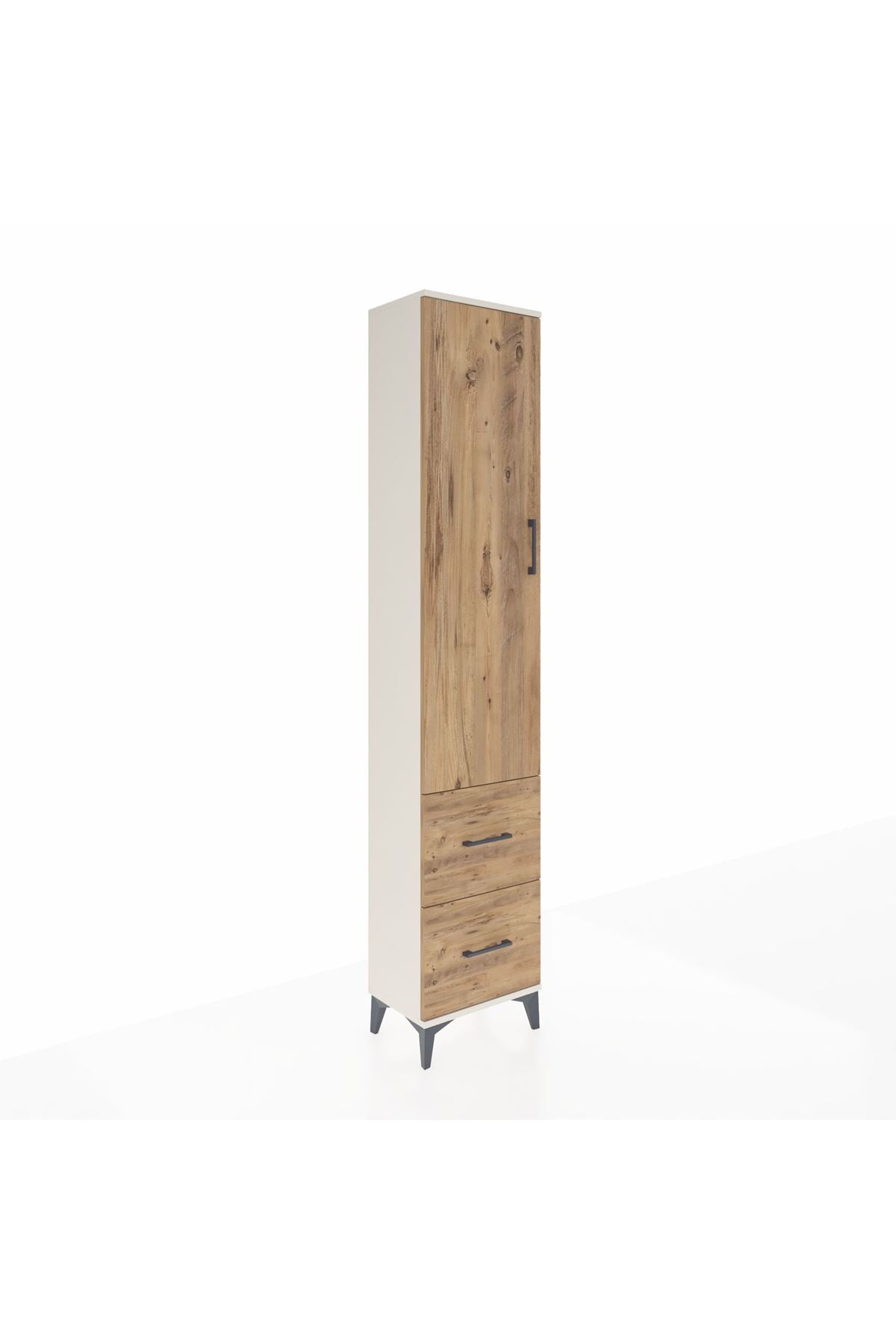 Arges Dolap 2 Raflı 2 Çekmeceli Tek Askılı 44x30x221 - S28M034V3A