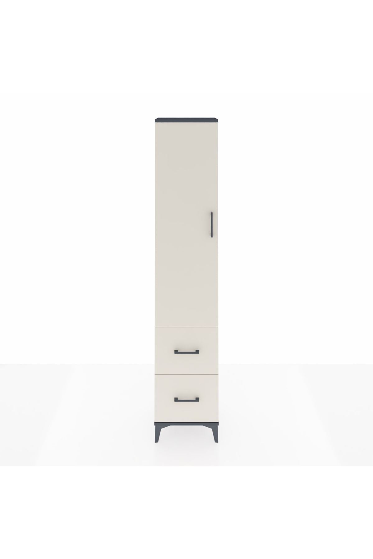 Arges Dolap 2 Raflı 2 Çekmeceli Tek Askılı 44x30x221 - S28M034V4A