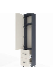 Arges Dolap 2 Raflı 2 Çekmeceli Tek Askılı 44x30x221 - S28M034V4A