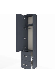 Arges Dolap 2 Raflı 2 Çekmeceli Tek Askılı 44x30x221 - S28M034V5A