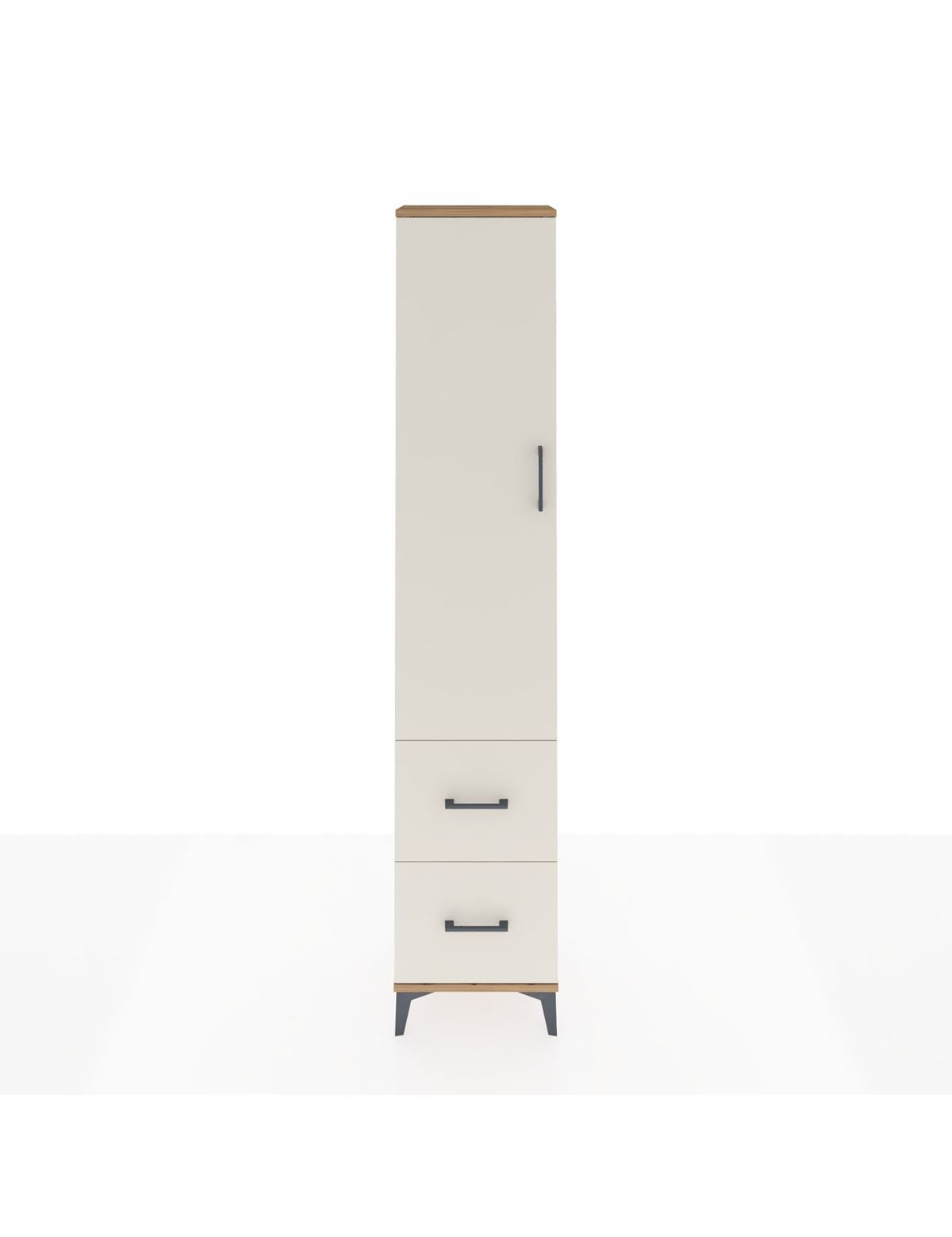 Arges Dolap 2 Raflı 2 Çekmeceli Tek Askılı 44x30x221 - S28M034V7A