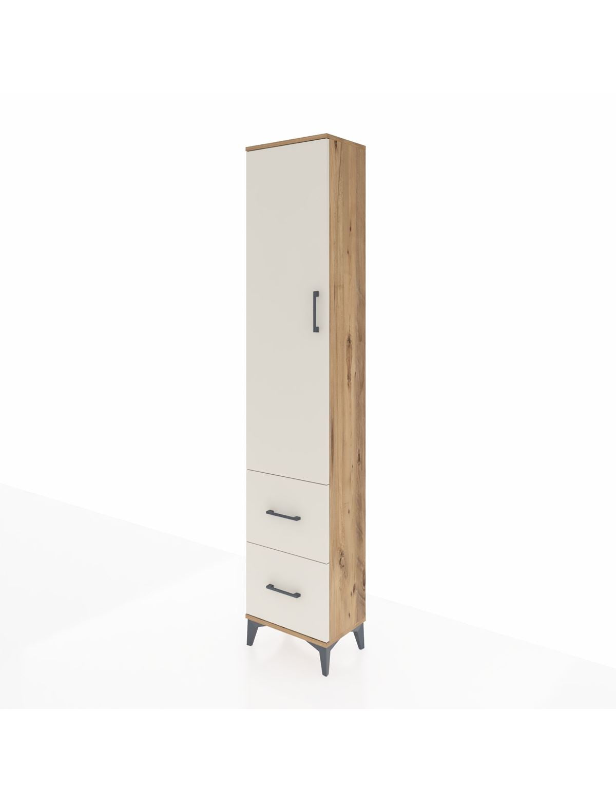 Arges Dolap 2 Raflı 2 Çekmeceli Tek Askılı 44x30x221 - S28M034V7A
