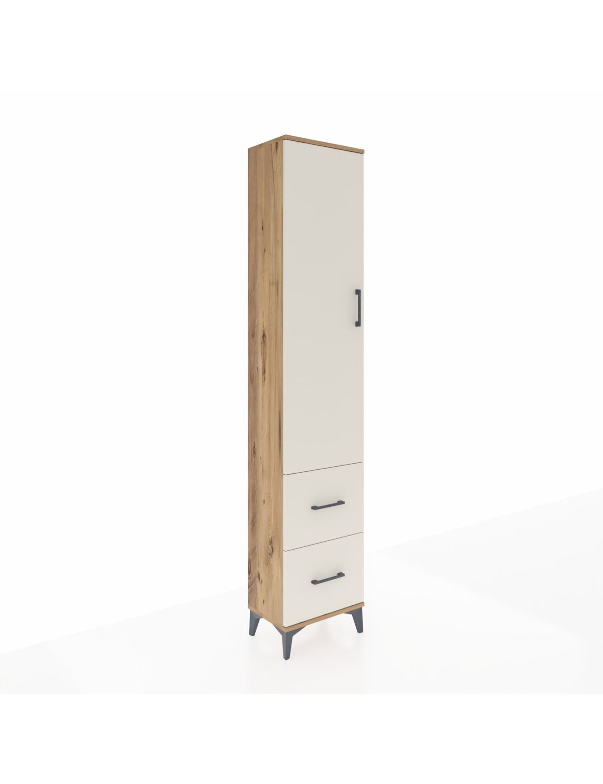Arges Dolap 2 Raflı 2 Çekmeceli Tek Askılı 44x30x221 - S28M034V7A
