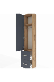 Arges Dolap 2 Raflı 2 Çekmeceli Tek Askılı 44x30x221 - S28M034V8A