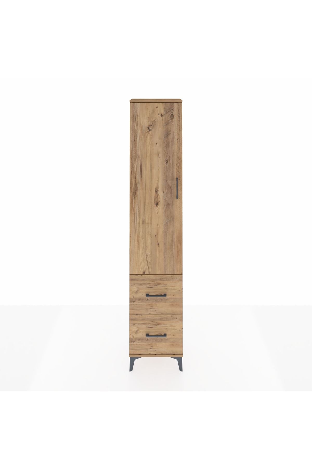 Arges Dolap 2 Raflı 2 Çekmeceli Tek Askılı 44x30x221 - S28M034V9A