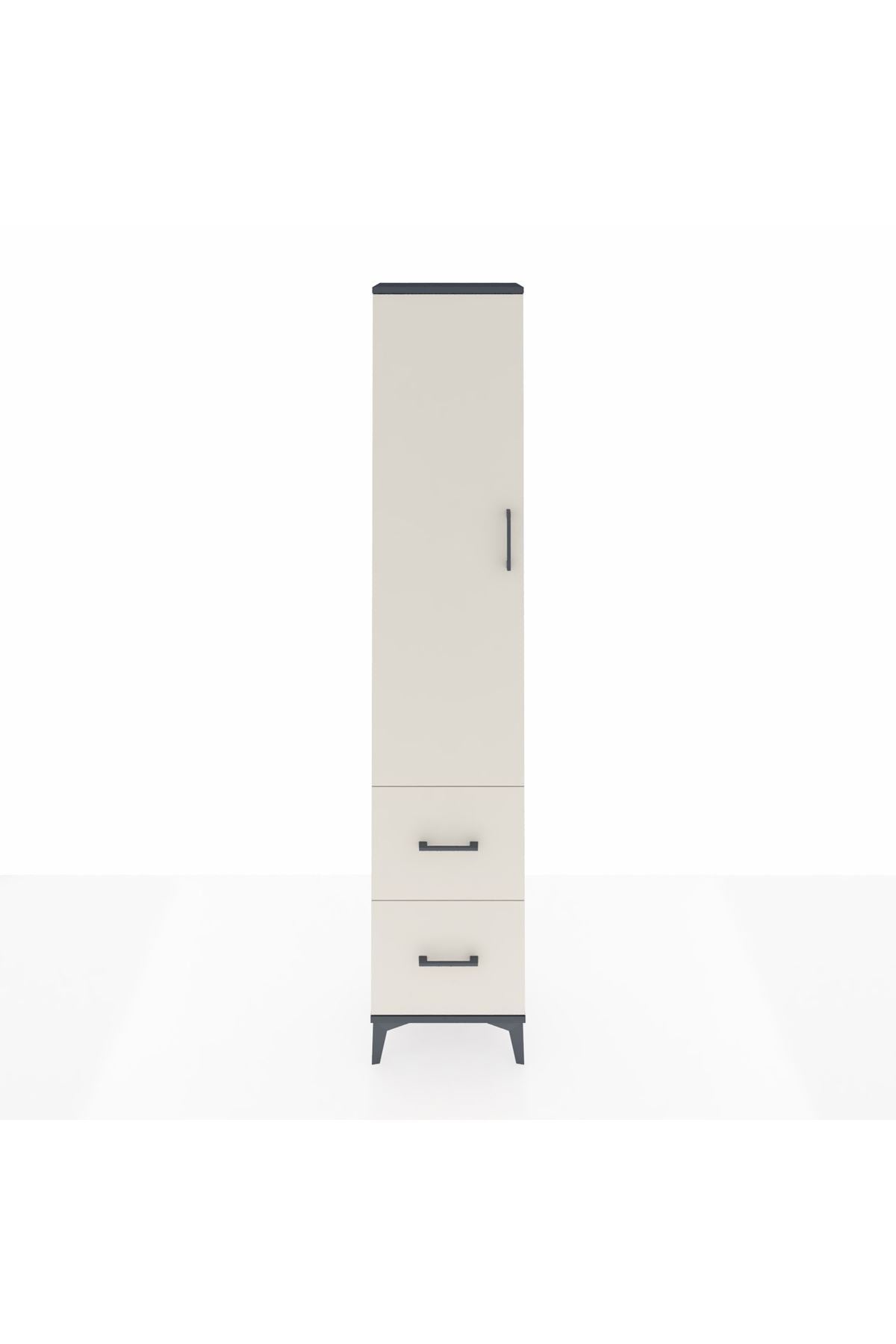 Arges Dolap 4 Raflı 2 Çekmeceli Tek Kapaklı 44x30x221 - S28M035V4A