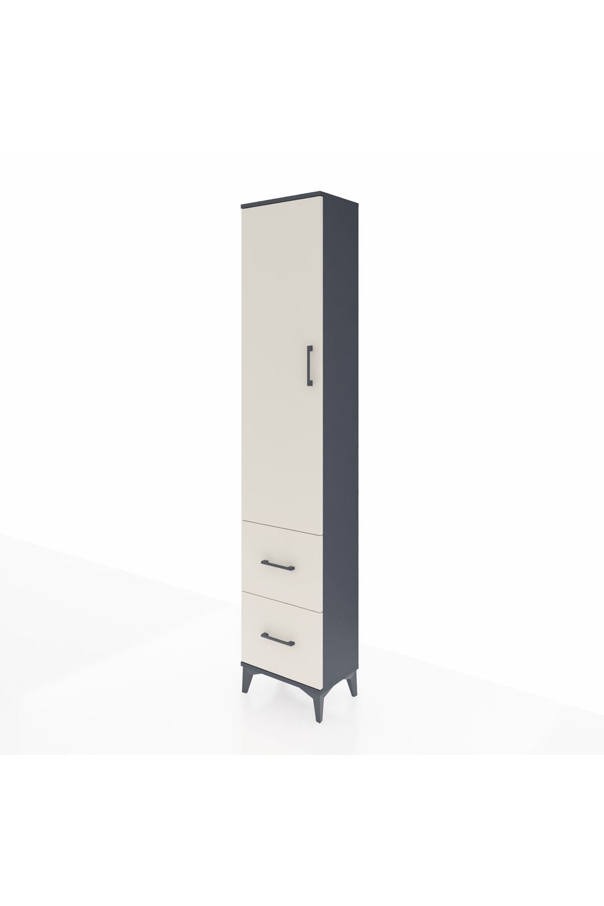 Arges Dolap 4 Raflı 2 Çekmeceli Tek Kapaklı 44x30x221 - S28M035V4A
