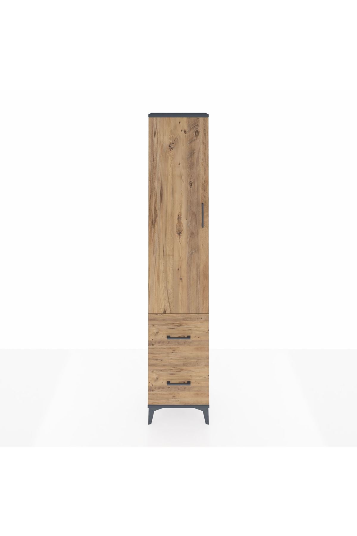 Arges Dolap 4 Raflı 2 Çekmeceli Tek Kapaklı 44x30x221 - S28M035V6A