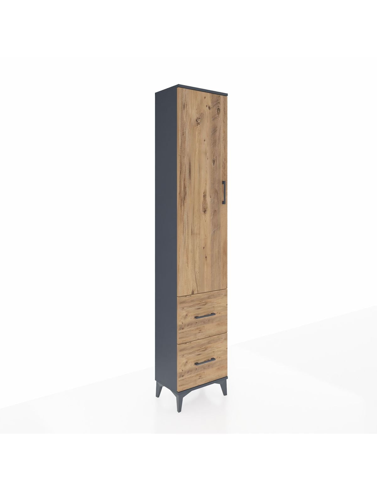 Arges Dolap 4 Raflı 2 Çekmeceli Tek Kapaklı 44x30x221 - S28M035V6A