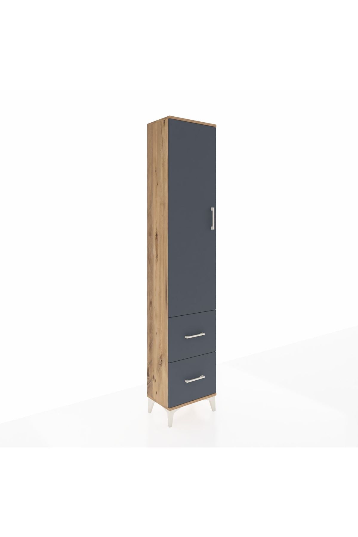 Arges Dolap 4 Raflı 2 Çekmeceli Tek Kapaklı 44x30x221 - S28M035V8A
