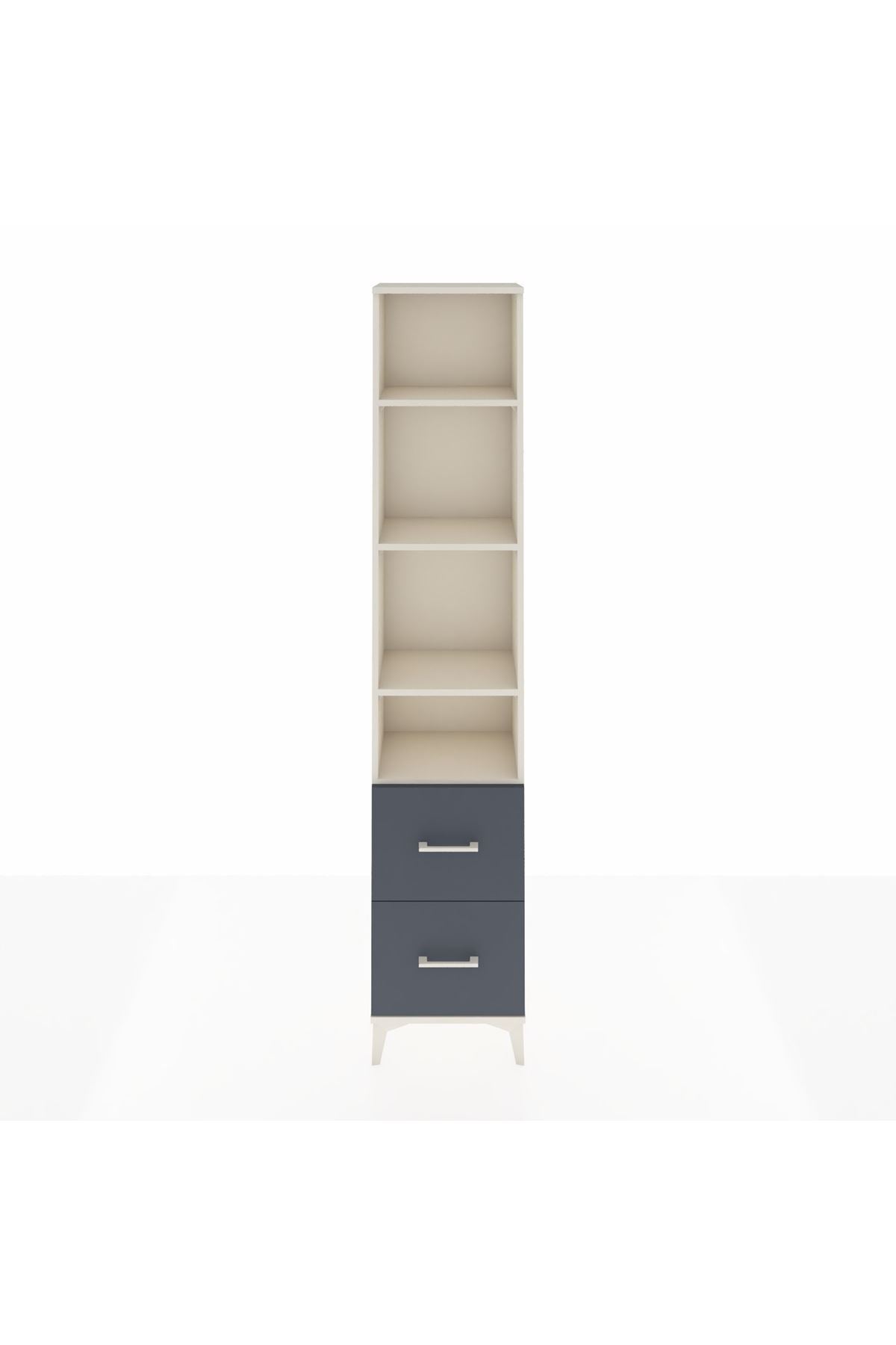 Arges Dolap 4 Raflı 2 Çekmeceli 44x30x221 - S28M036V2A