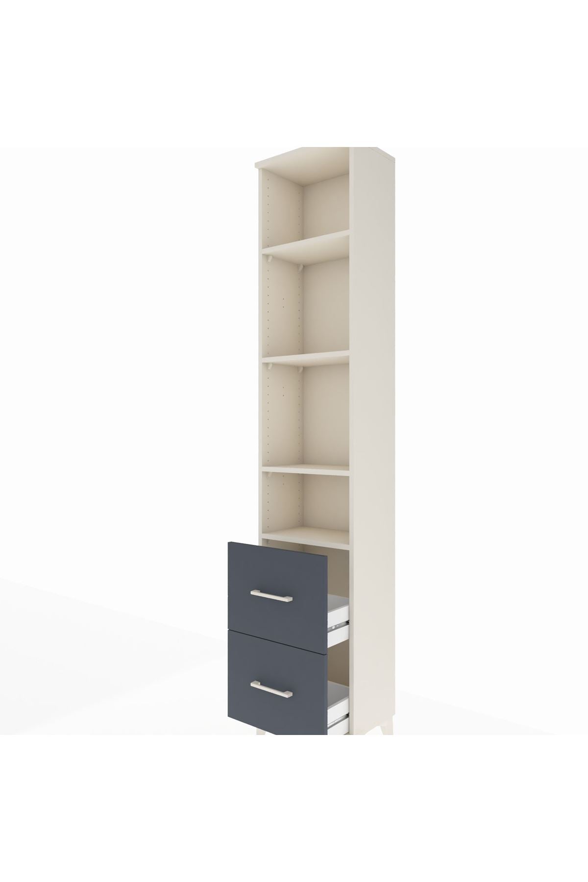 Arges Dolap 4 Raflı 2 Çekmeceli 44x30x221 - S28M036V2A
