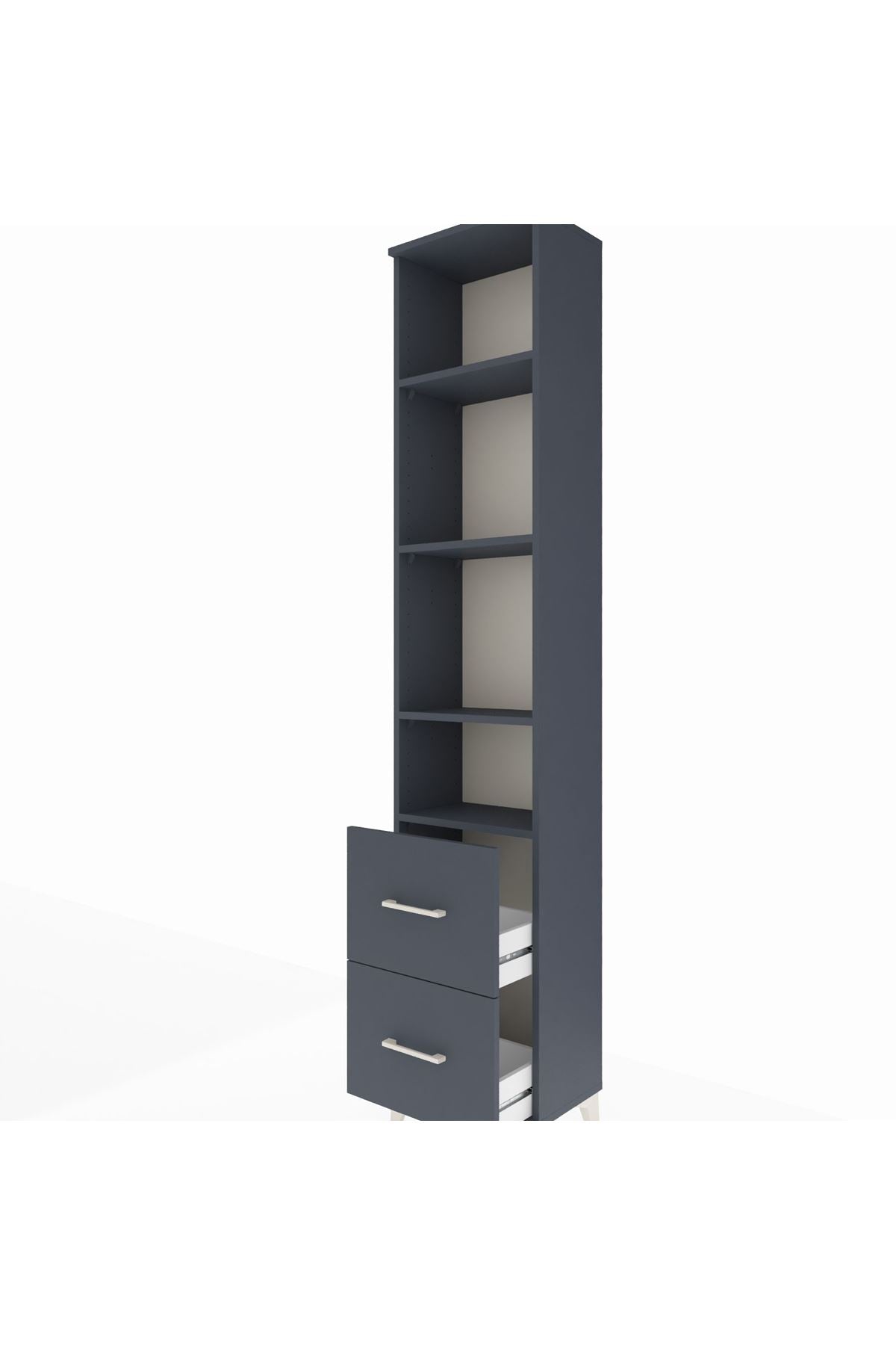 Arges Dolap 4 Raflı 2 Çekmeceli 44x30x221 - S28M036V5A