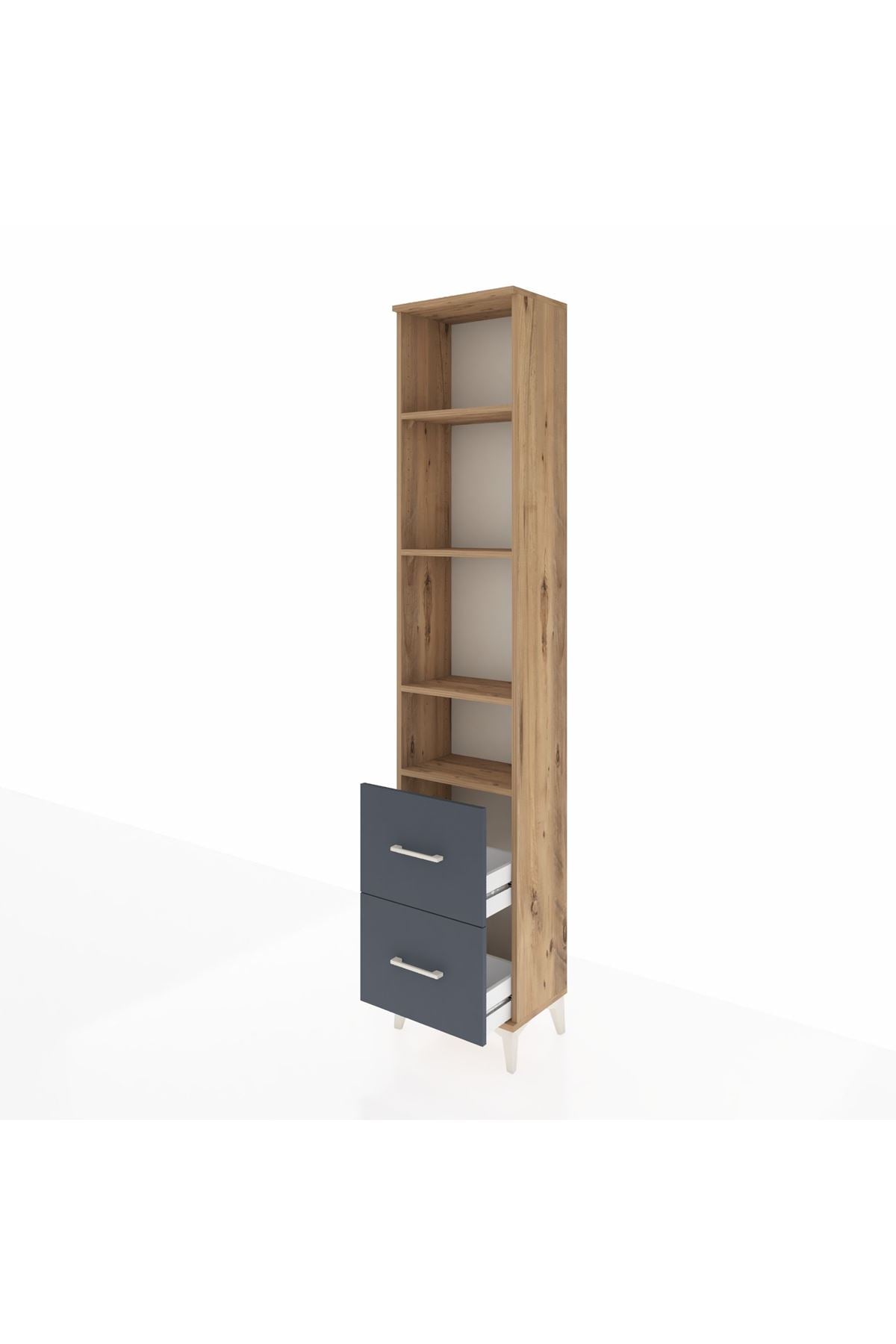 Arges Dolap 4 Raflı 2 Çekmeceli 44x30x221 - S28M036V8A