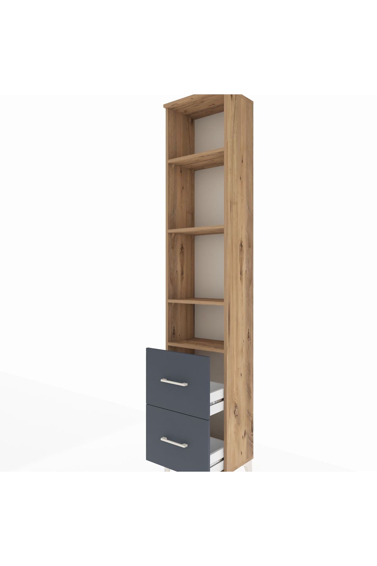 Arges Dolap 4 Raflı 2 Çekmeceli 44x30x221 - S28M036V8A