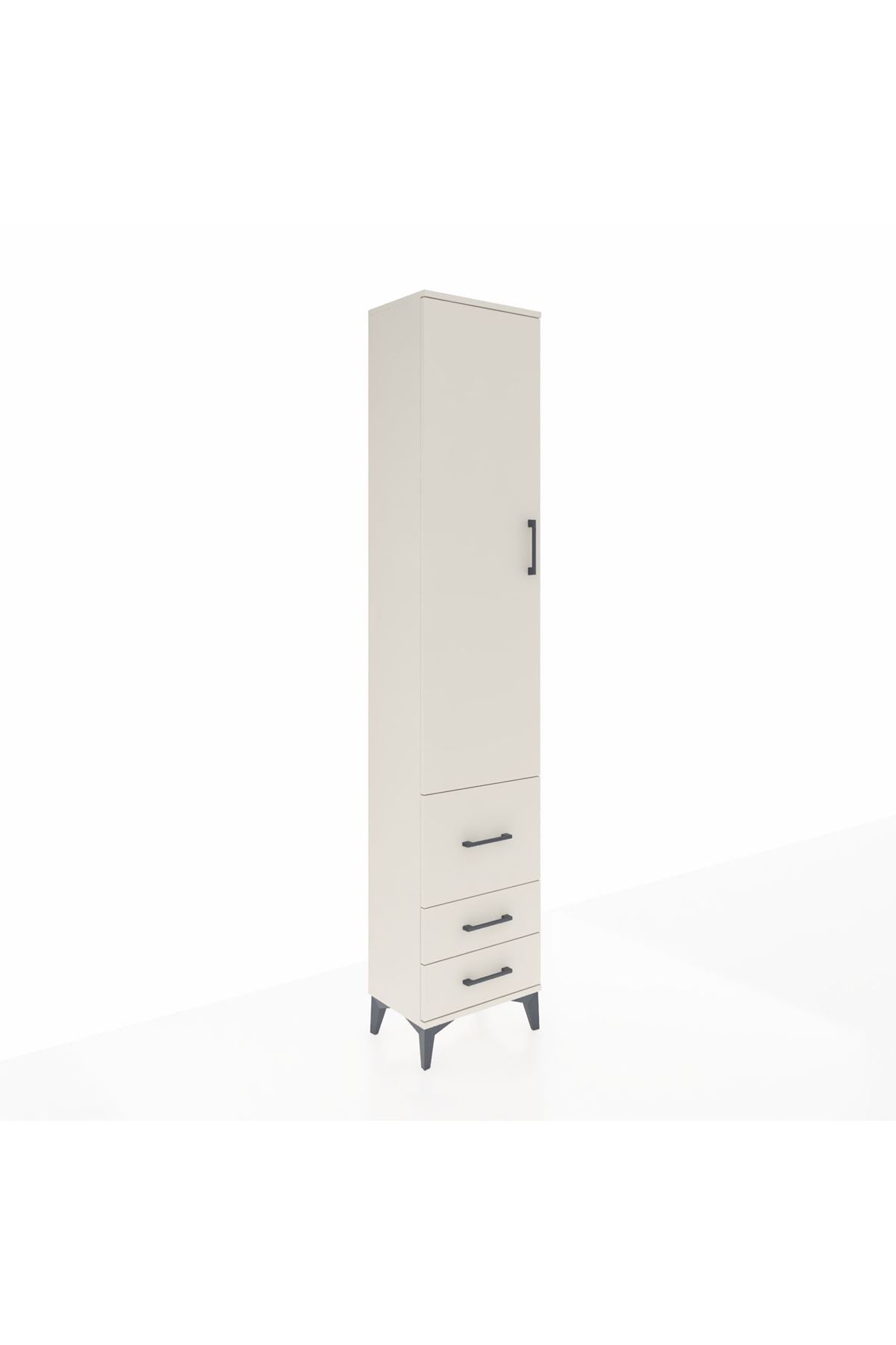 Arges Dolap 2 Raflı 3 Çekmeceli Tek Askılı 44x30x221 - S28M037V1A