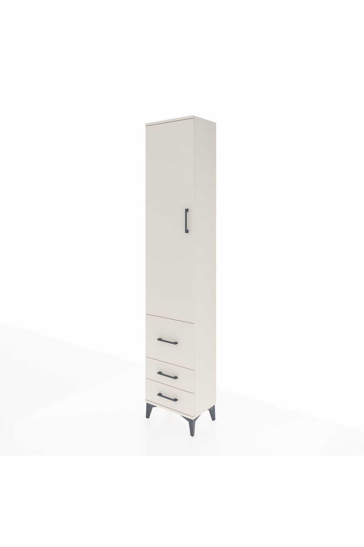 Arges Dolap 2 Raflı 3 Çekmeceli Tek Askılı 44x30x221 - S28M037V1A