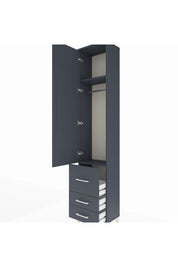 Arges Dolap 2 Raflı 3 Çekmeceli Tek Askılı 44x30x221 - S28M037V5A