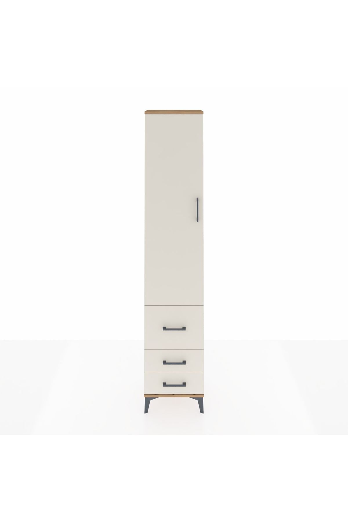 Arges Dolap 2 Raflı 3 Çekmeceli Tek Askılı 44x30x221 - S28M037V7A