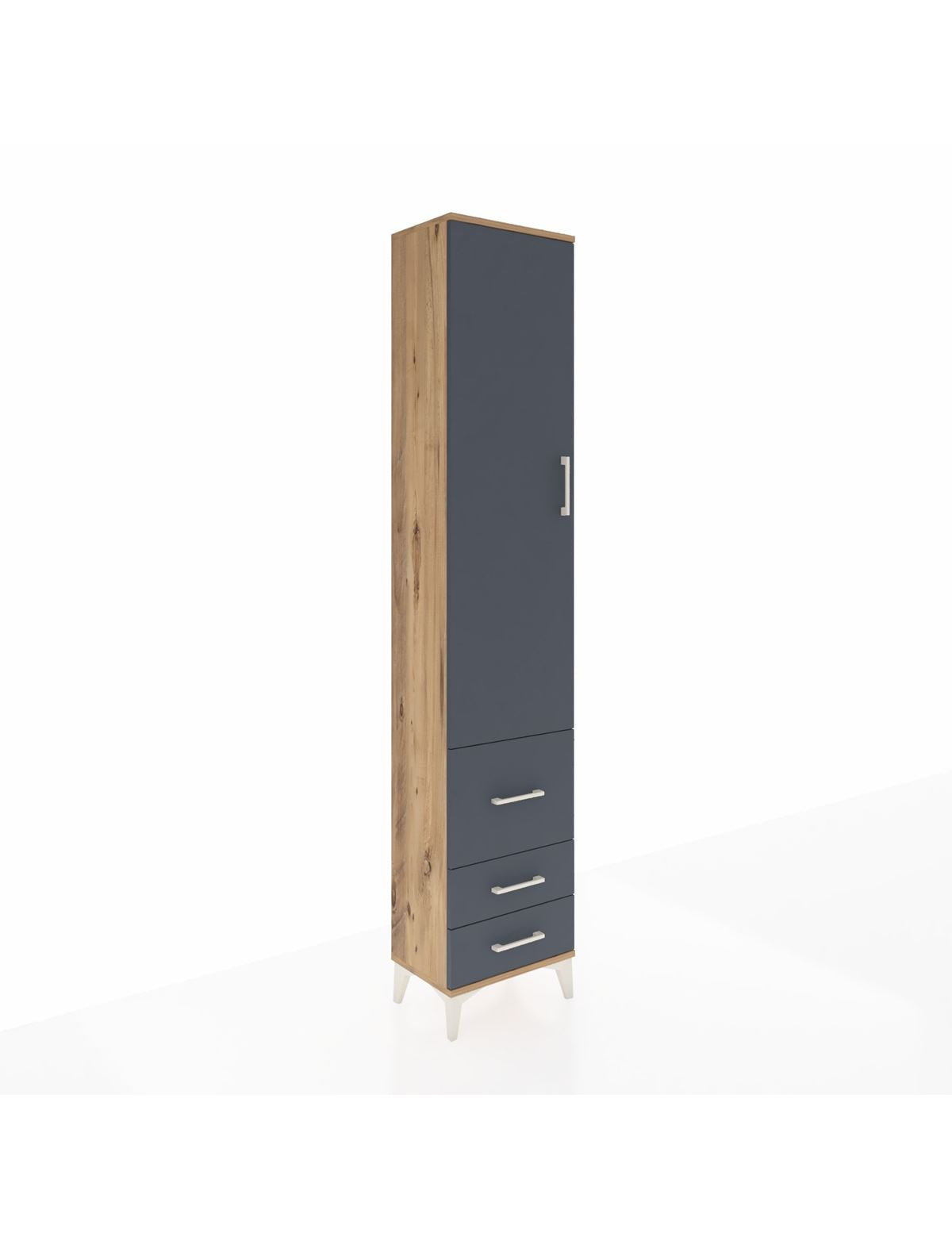 Arges Dolap 2 Raflı 3 Çekmeceli Tek Askılı 44x30x221 - S28M037V8A