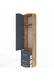 Arges Dolap 2 Raflı 3 Çekmeceli Tek Askılı 44x30x221 - S28M037V8A
